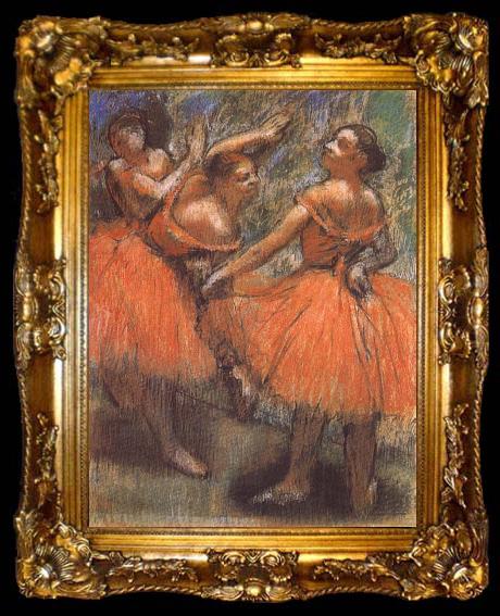 framed  Edgar Degas Dancer in the red, ta009-2